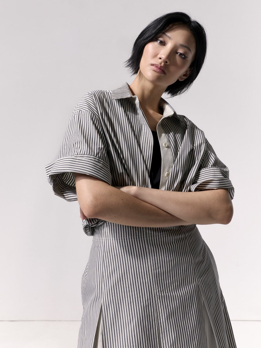 Mono Stripe Overshirt
