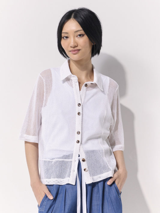 Spliced Mesh Overshirt