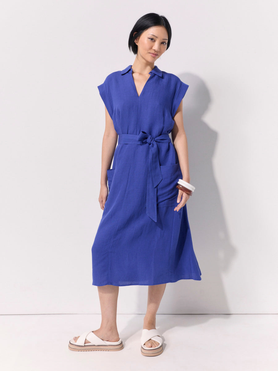 Pleat Back Shirtdress