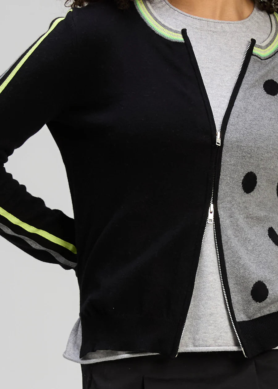 Stripe Spot Zip Up