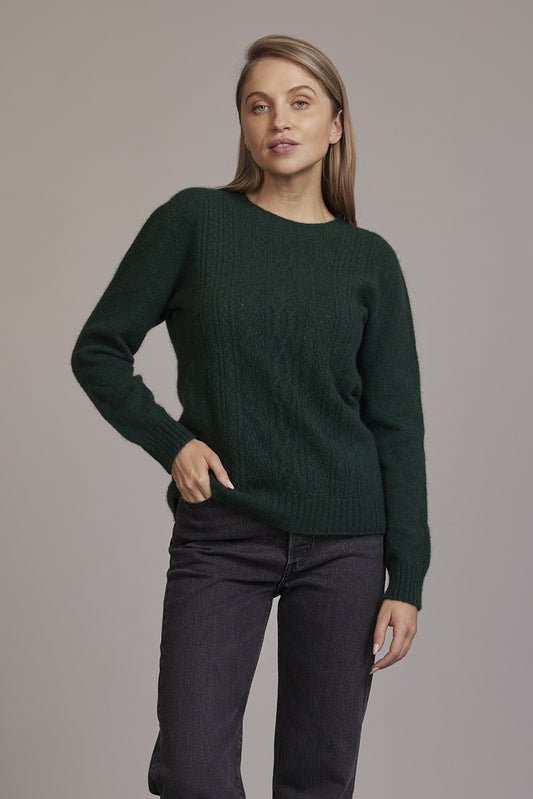Crew Neck Jumper with Lace Detail