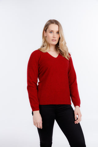 Vee Neck Plain Sweater
