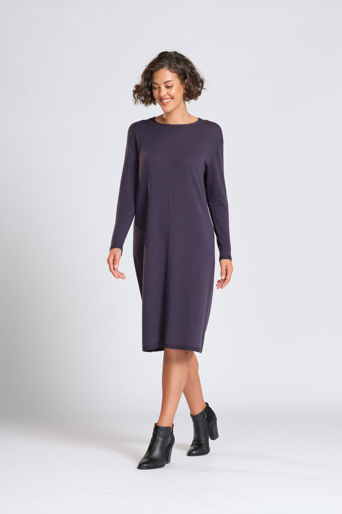 OPTM 6874 Round Neck Easy Fit Dress – The Merino Story