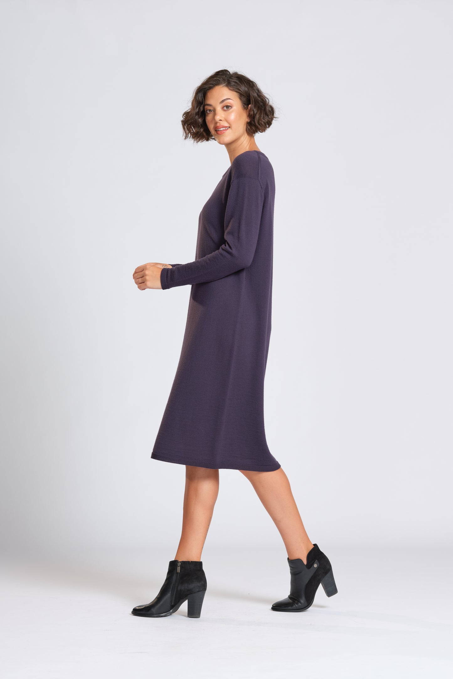 OPTM 6874 Round Neck Easy Fit Dress