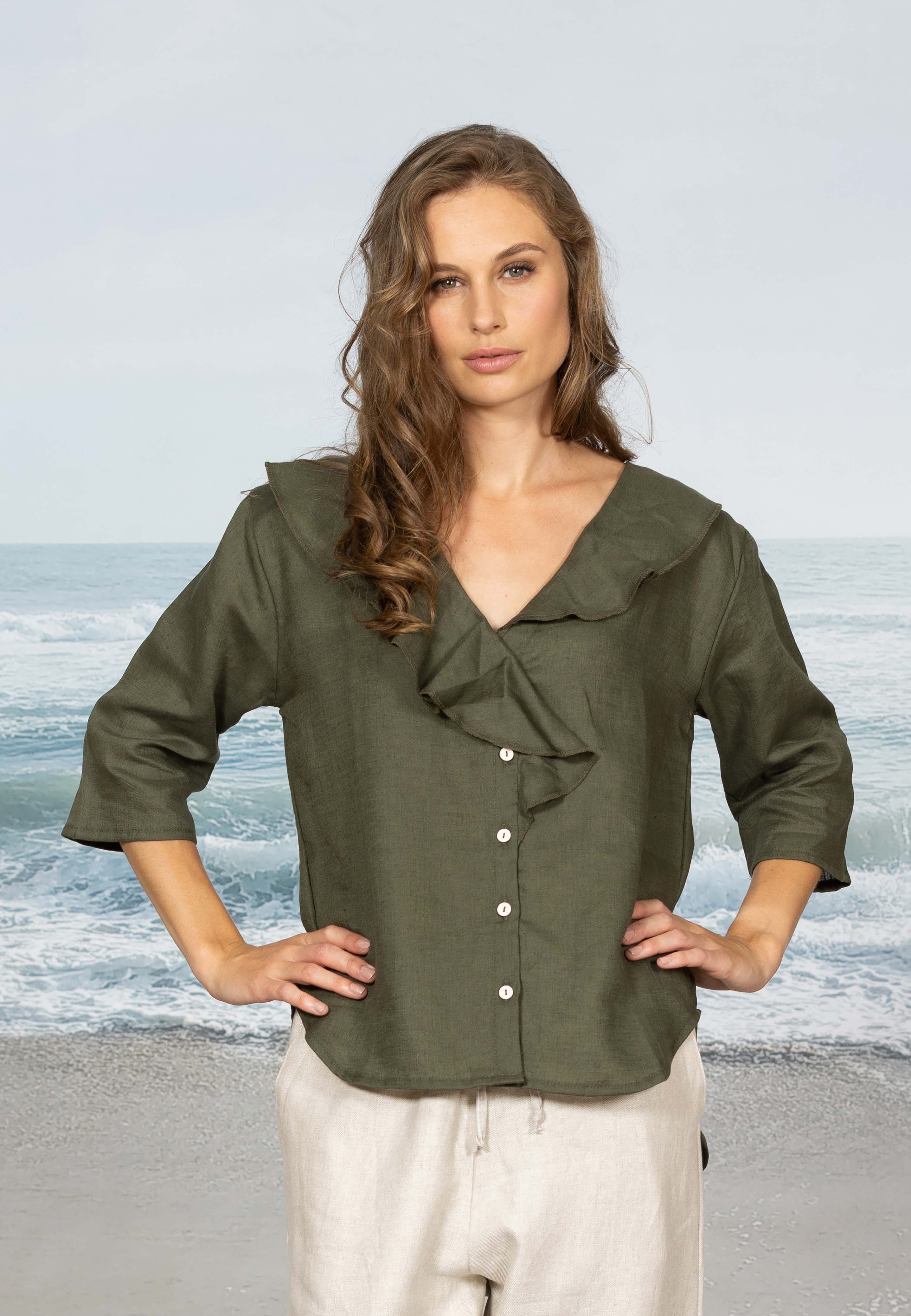 Noble Wild Linen Ruffle Collar – The Merino Story